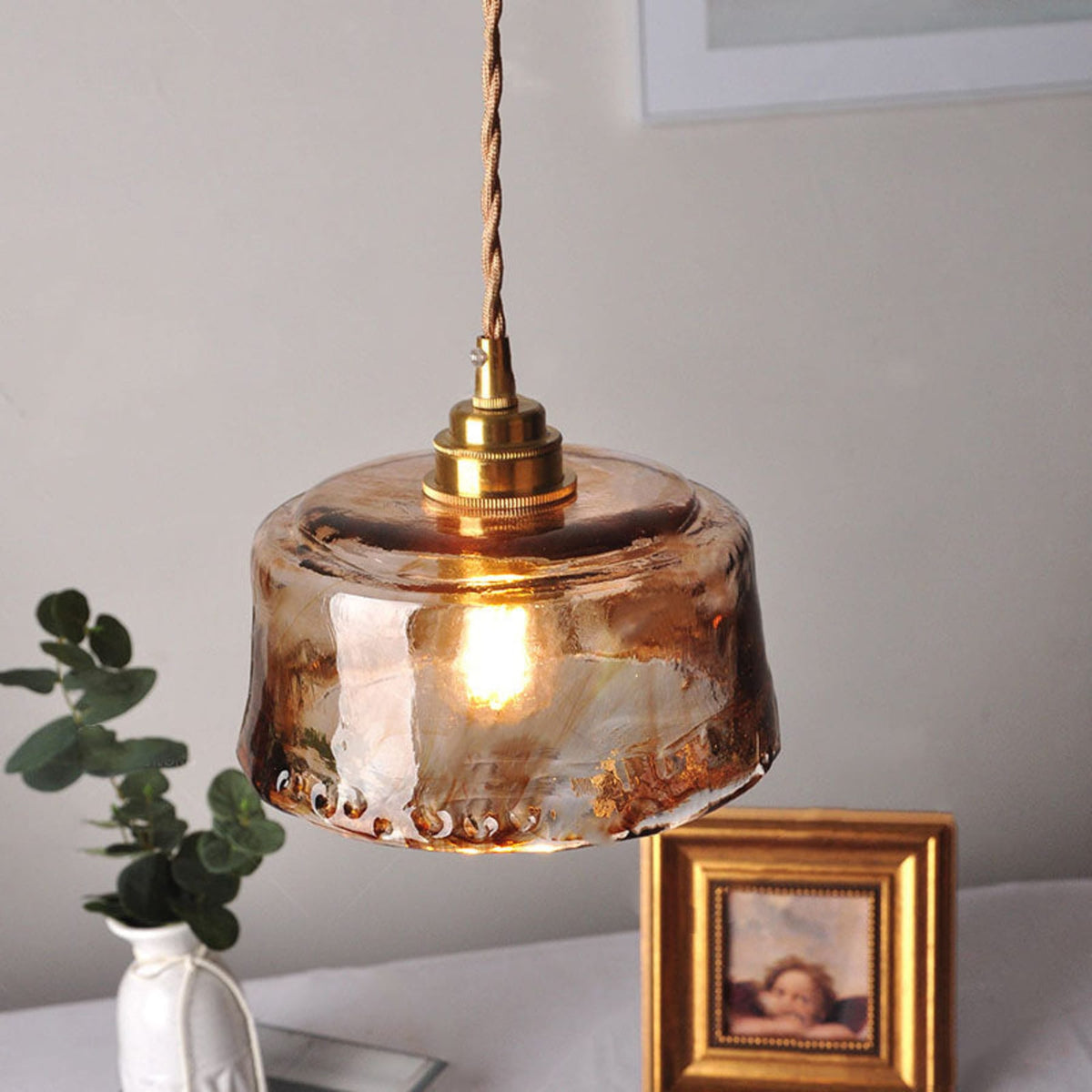 Modern Glass Pendant Light 1-Light