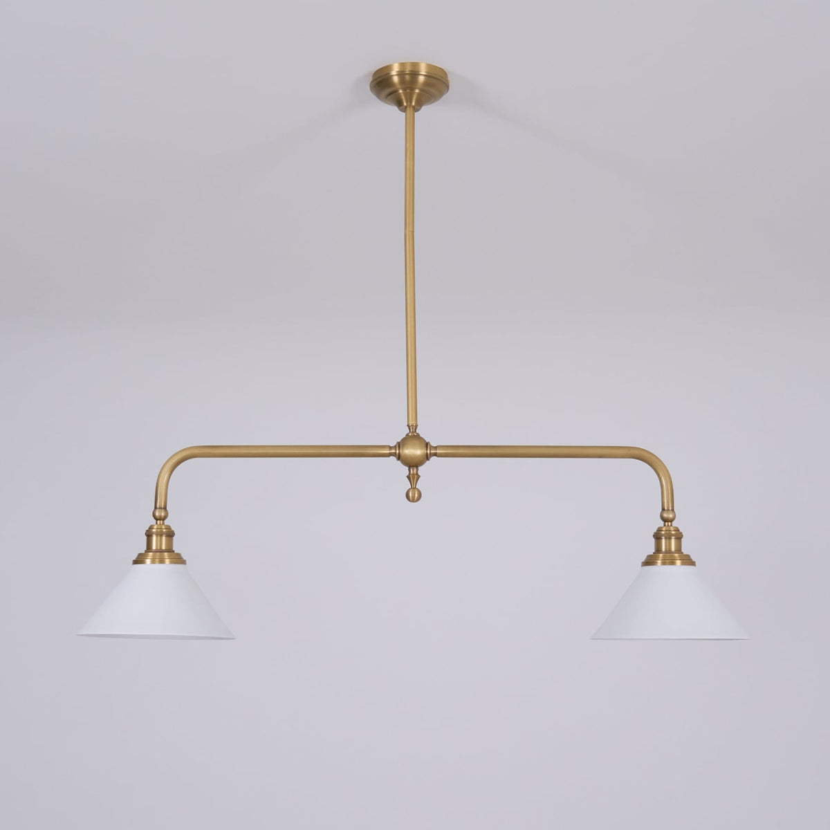 Modern Brass Ceramic Shades Pendant Light 2-Light