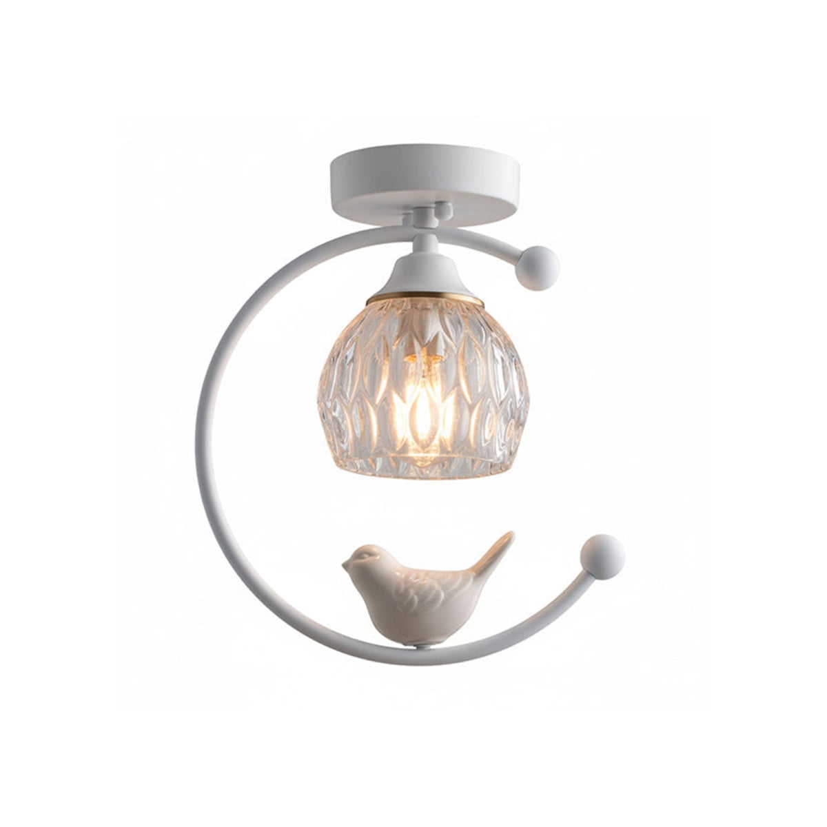 Modern Brass Solid Flush Ceiling Light 1-Light