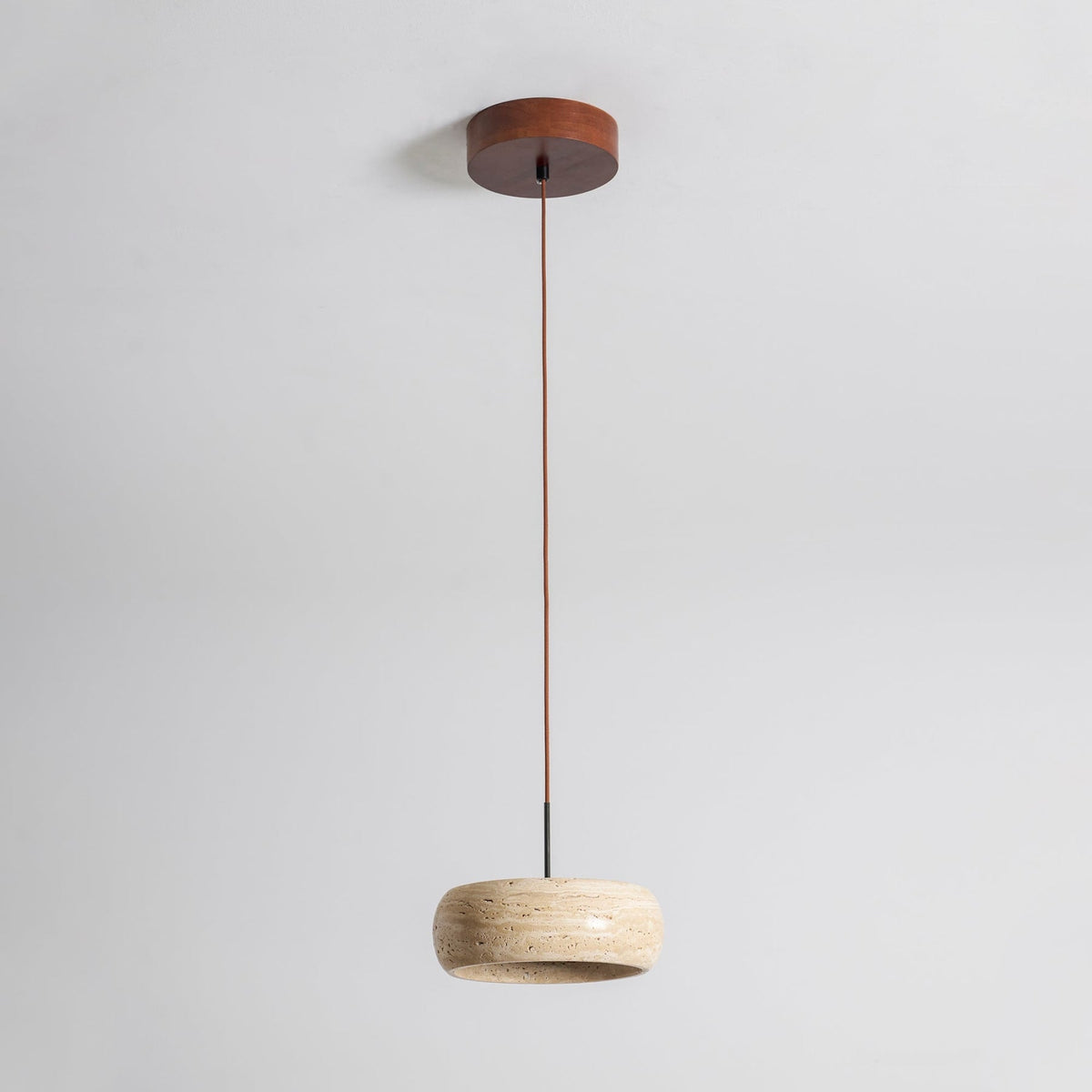 Modern Travertine Dimmable Remote Pendant Light