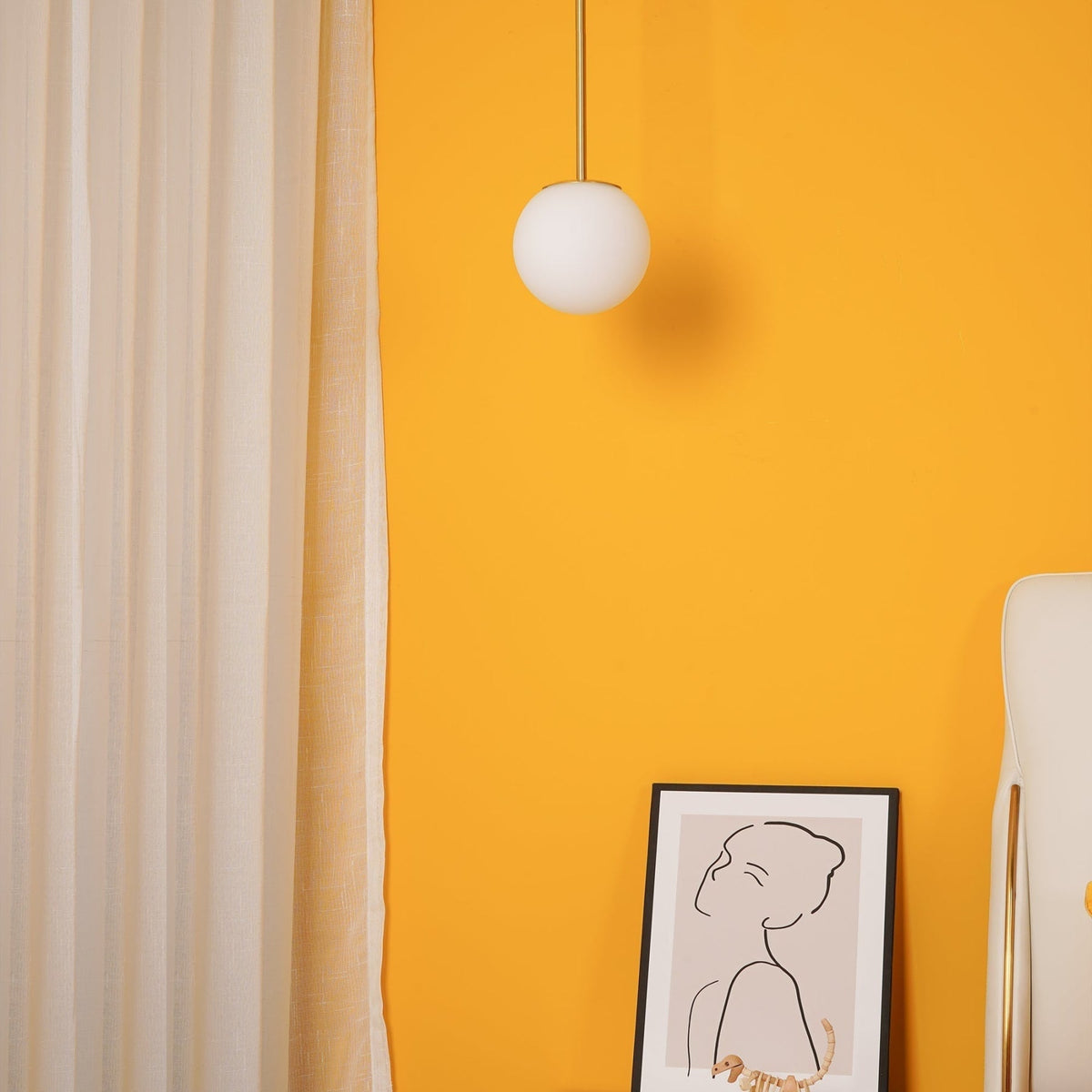Modern Plastic Pendant Light 1-Light
