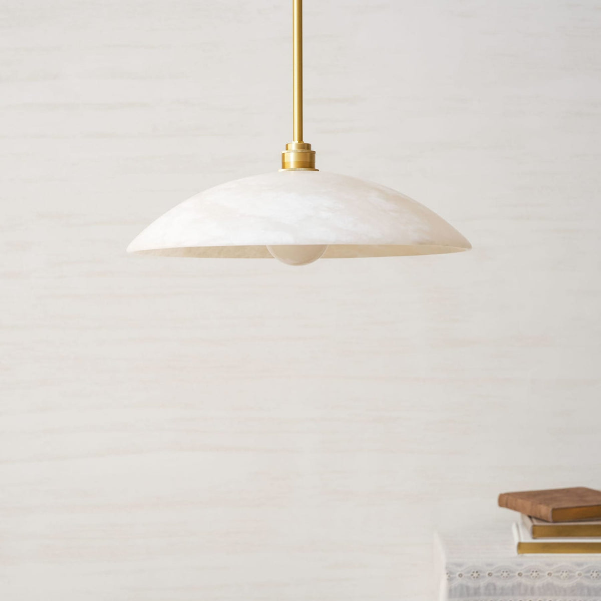 Modern Marble Copper Pendant Light 1-Light