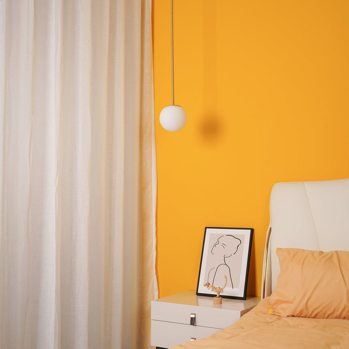 Modern Plastic Pendant Light 1-Light
