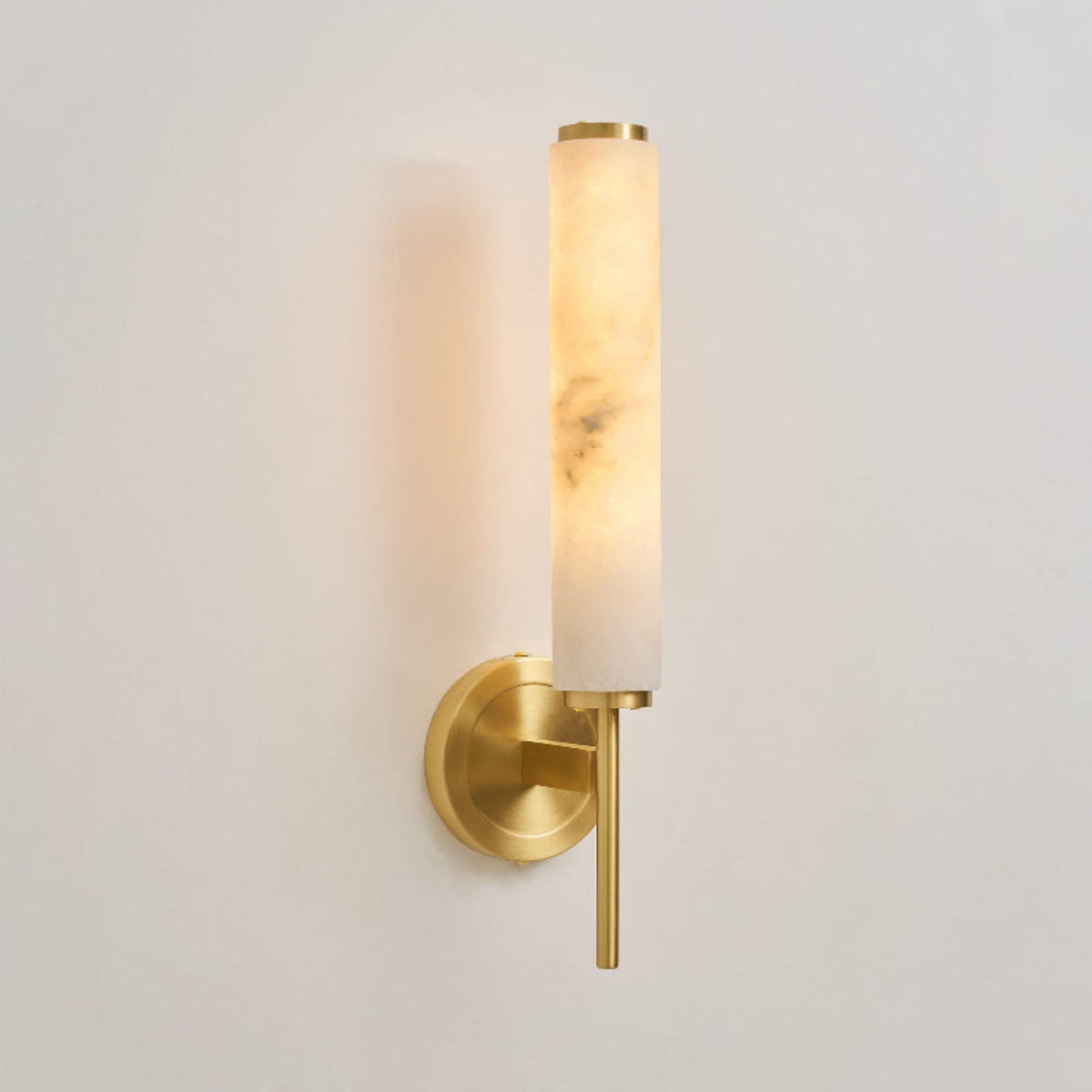 Modern Metal Faux Alabaster Wall Light