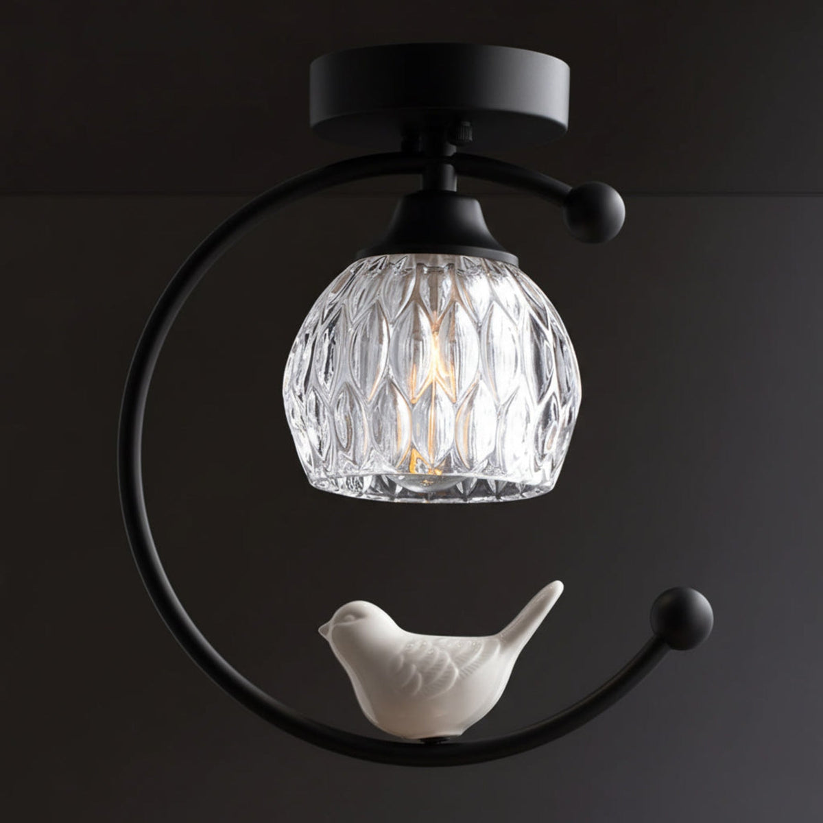 Modern Brass Solid Flush Ceiling Light 1-Light