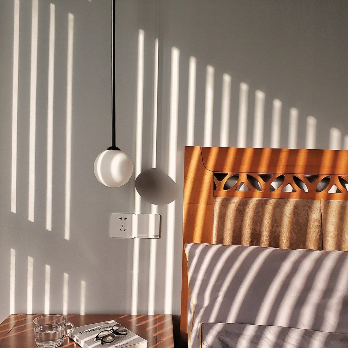 Modern Plastic Pendant Light 1-Light