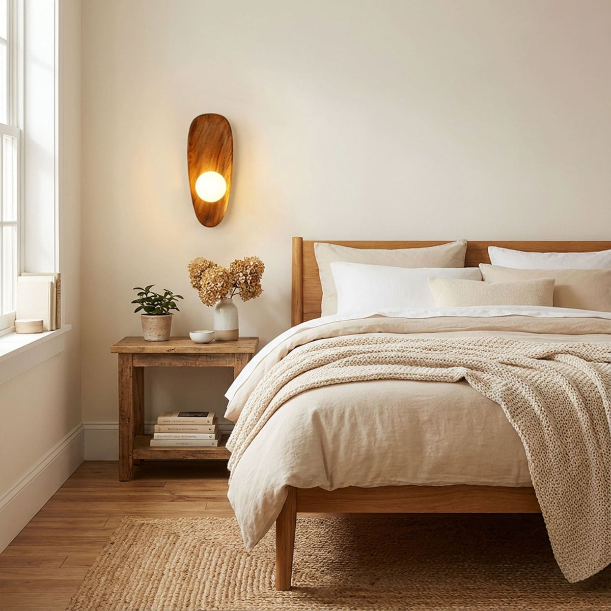 Modern Wood Wall Light 1-Light
