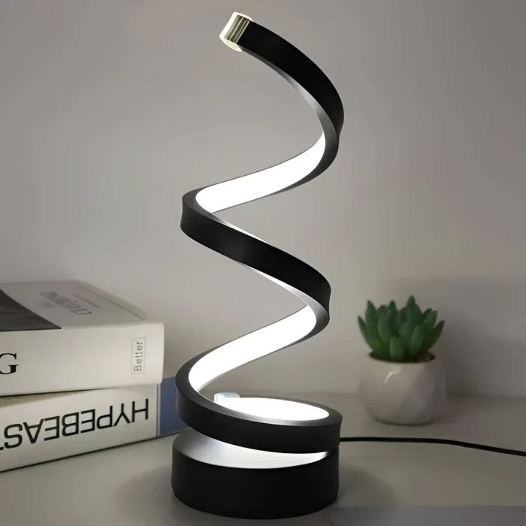 Contemporary Spiral LED Table Lamp 1-Light