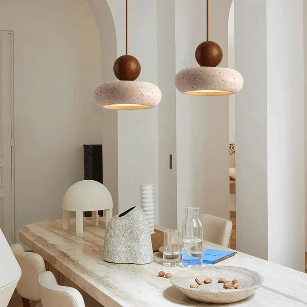 Modern Stone Pendant Light 1-Light
