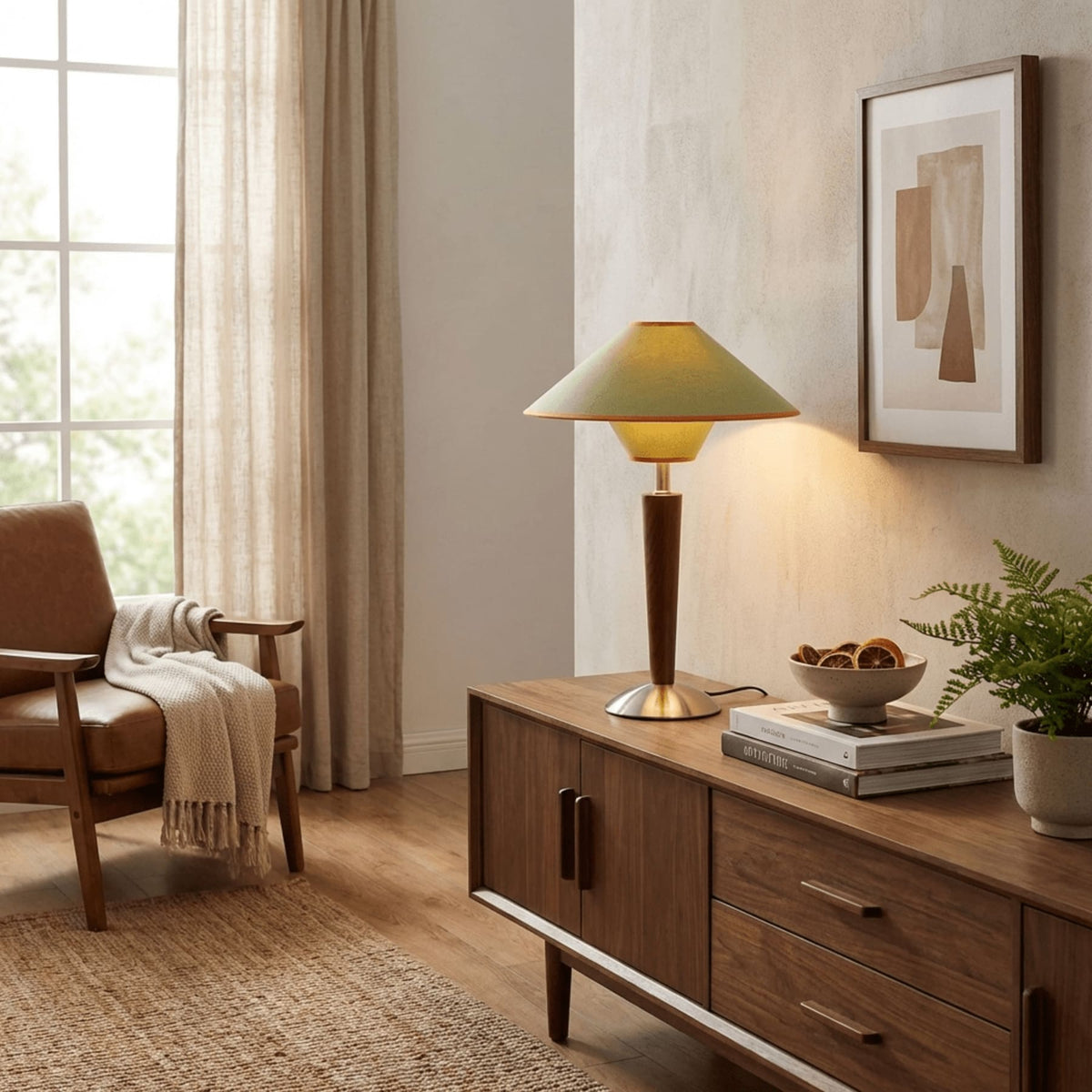 Modern Iron Shade Table Lamp 1-Light
