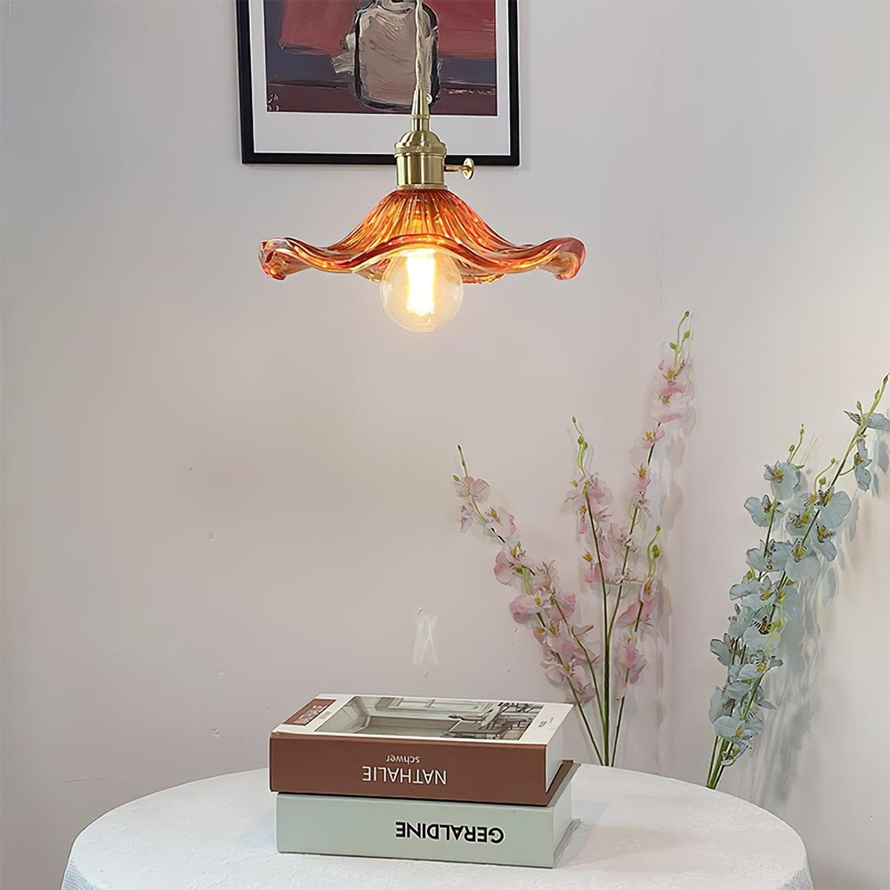 Contemporary Grass Flower Pendant Light 1-Light
