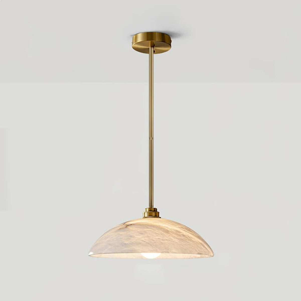 Modern Marble Copper Pendant Light 1-Light