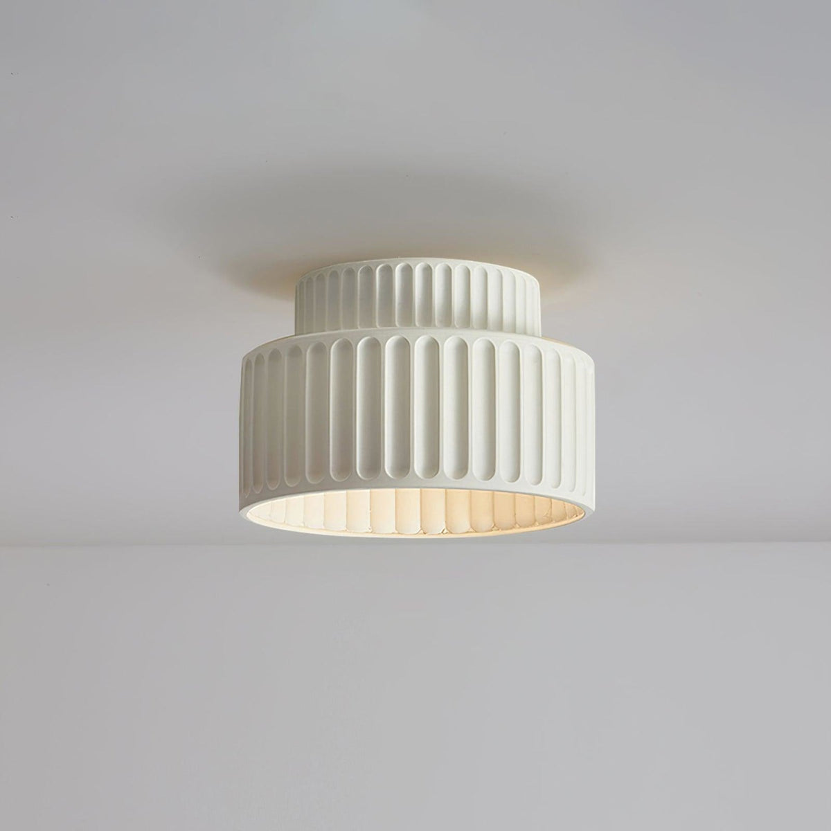 Modern Resin Semi-Flush Ceiling Light 1-Light