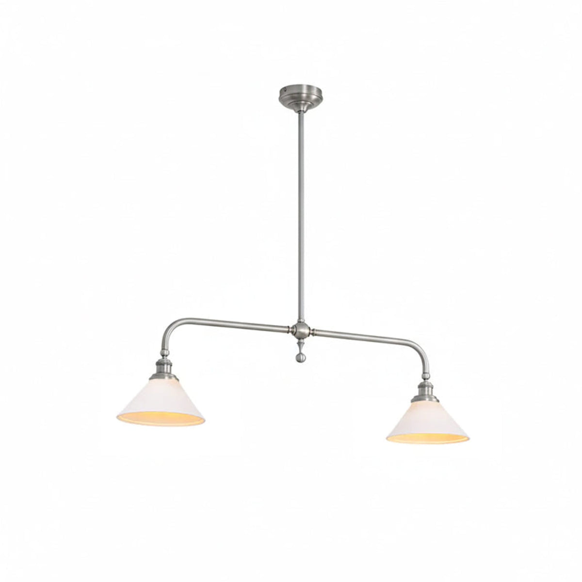 Modern Brass Ceramic Shades Pendant Light 2-Light