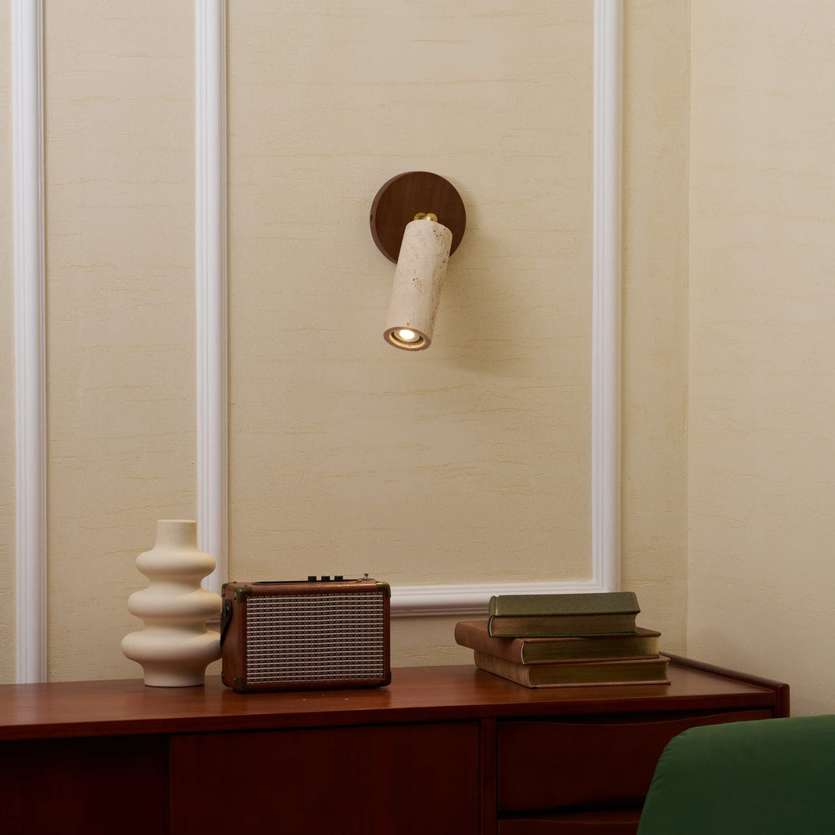 Modern Travertine Ø6.5 Wall Light 1-Light