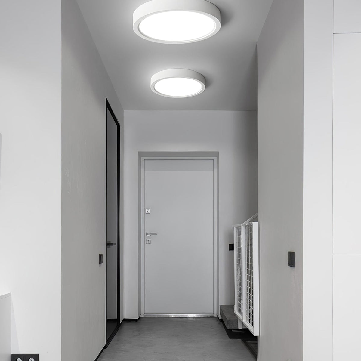 Minimalist Iron Slim Low-Profile Ceiling Light 1-Light