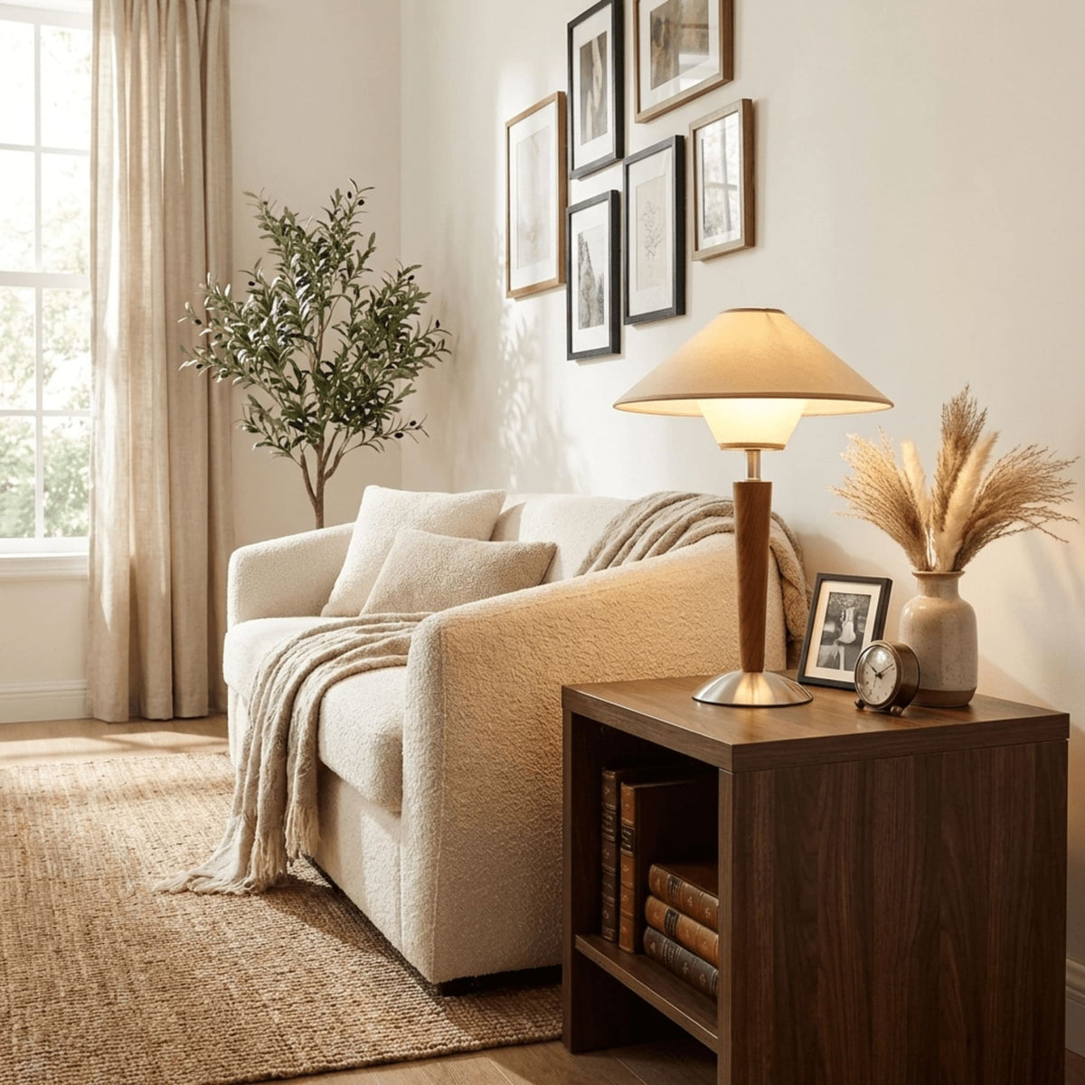 Modern Iron Shade Table Lamp 1-Light