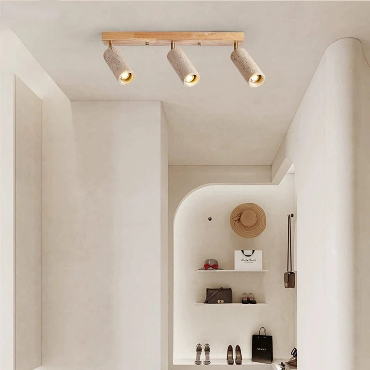 Modern Stone White Ceiling Light 1-Light