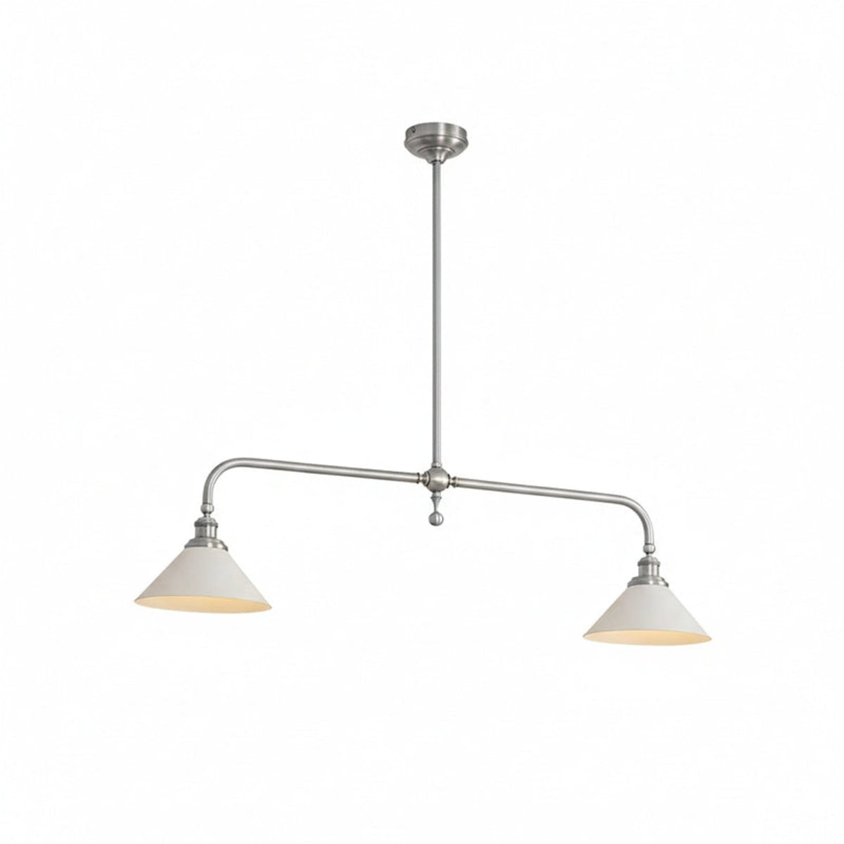 Modern Brass Ceramic Shades Pendant Light 2-Light