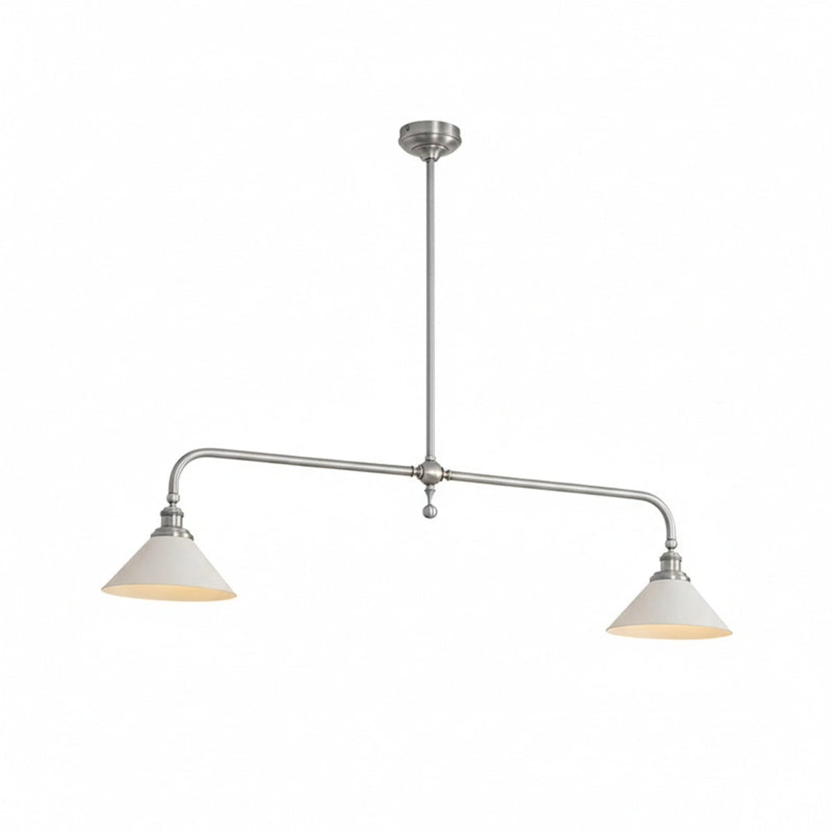 Modern Brass Ceramic Shades Pendant Light 2-Light
