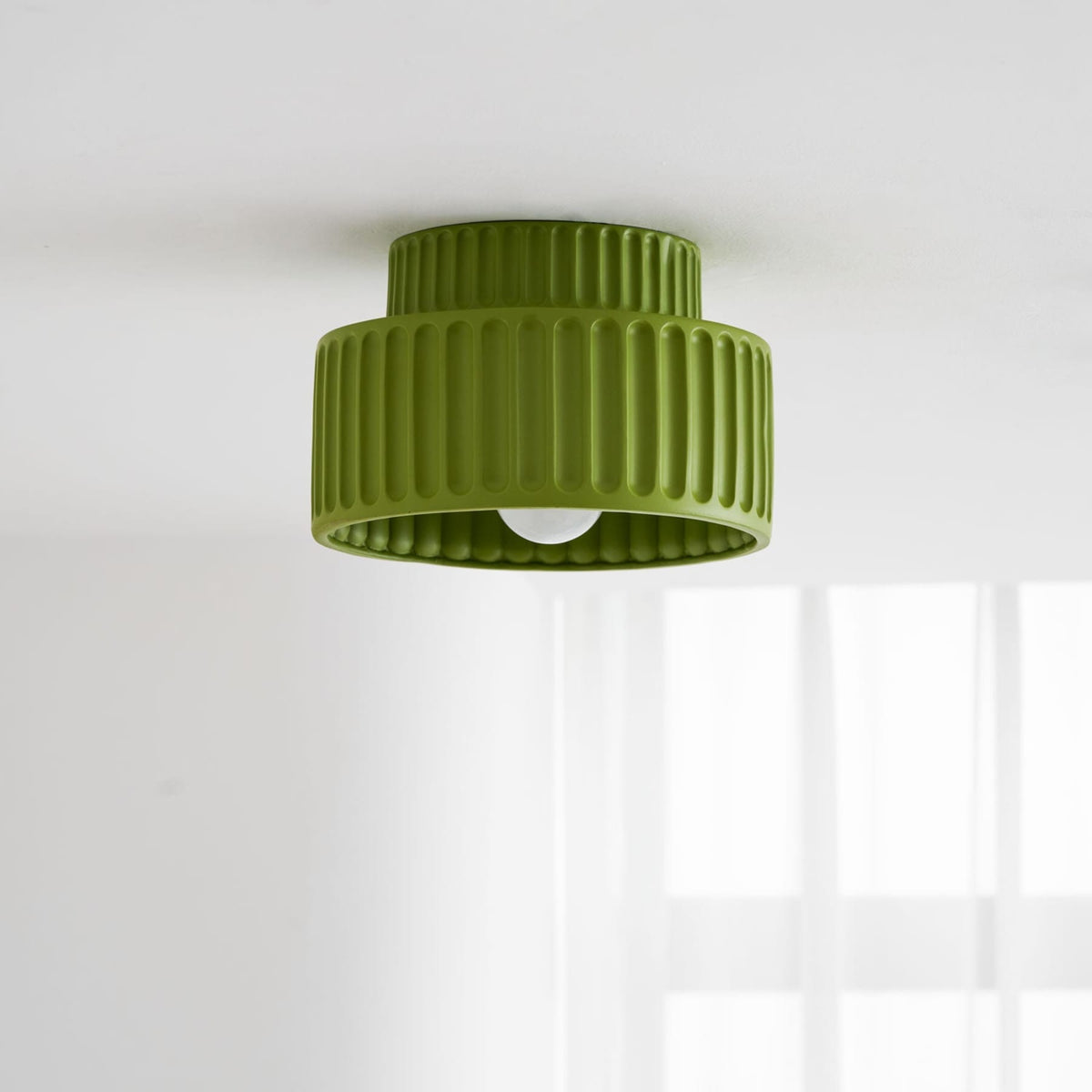 Modern Resin Semi-Flush Ceiling Light 1-Light