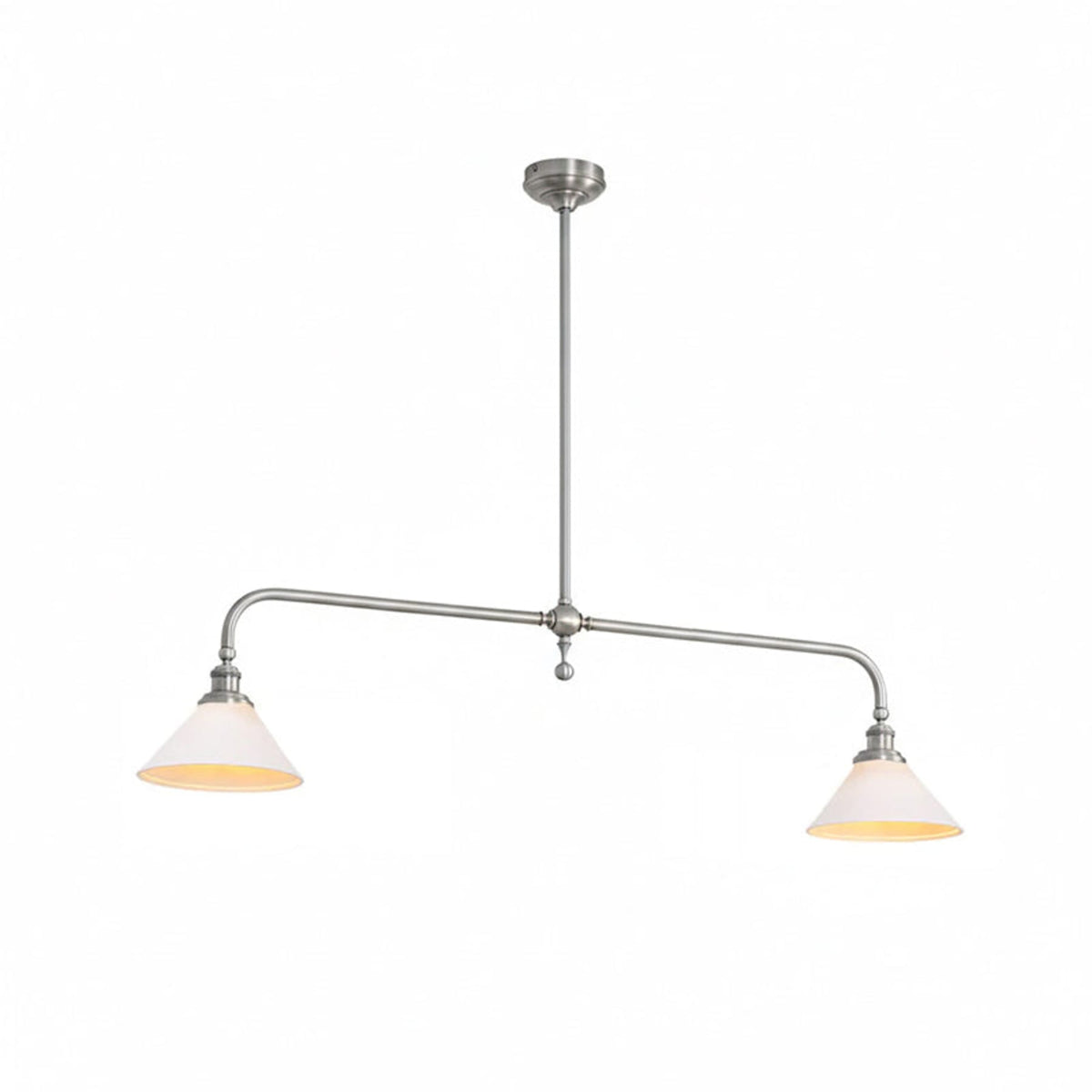 Modern Brass Ceramic Shades Pendant Light 2-Light