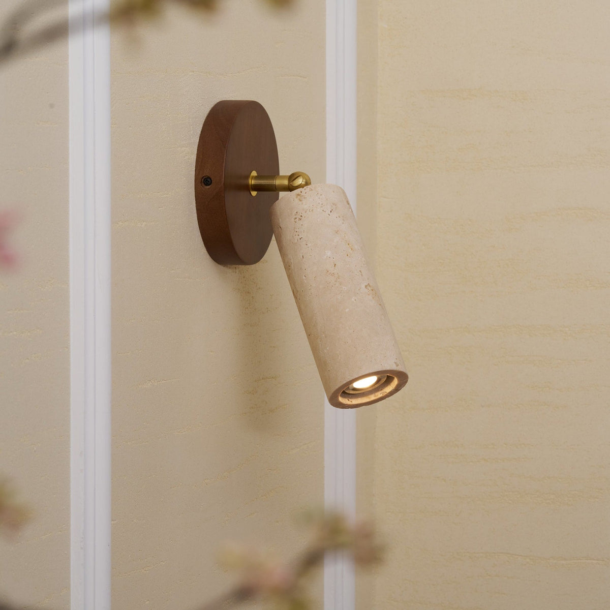 Modern Travertine Ø6.5 Wall Light 1-Light