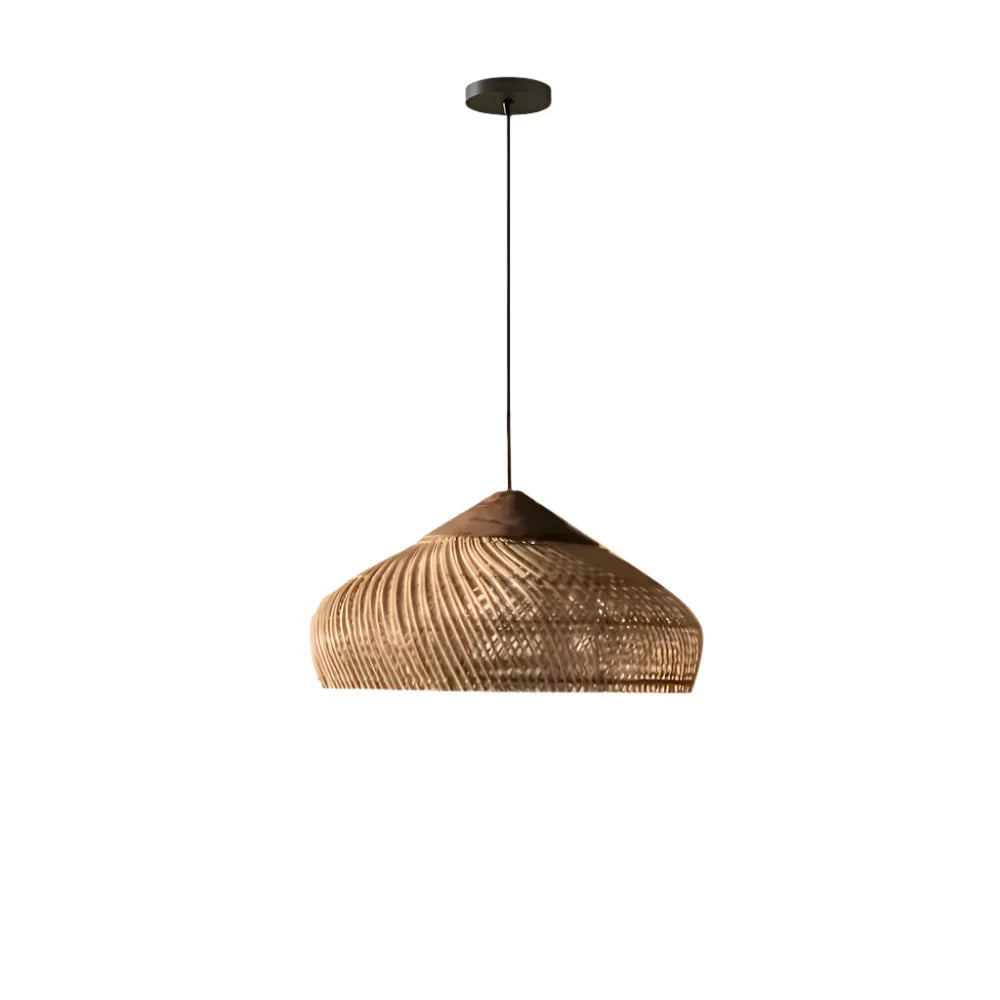 Bohemian Rattan Woven Dome Pendant Light 1-Light