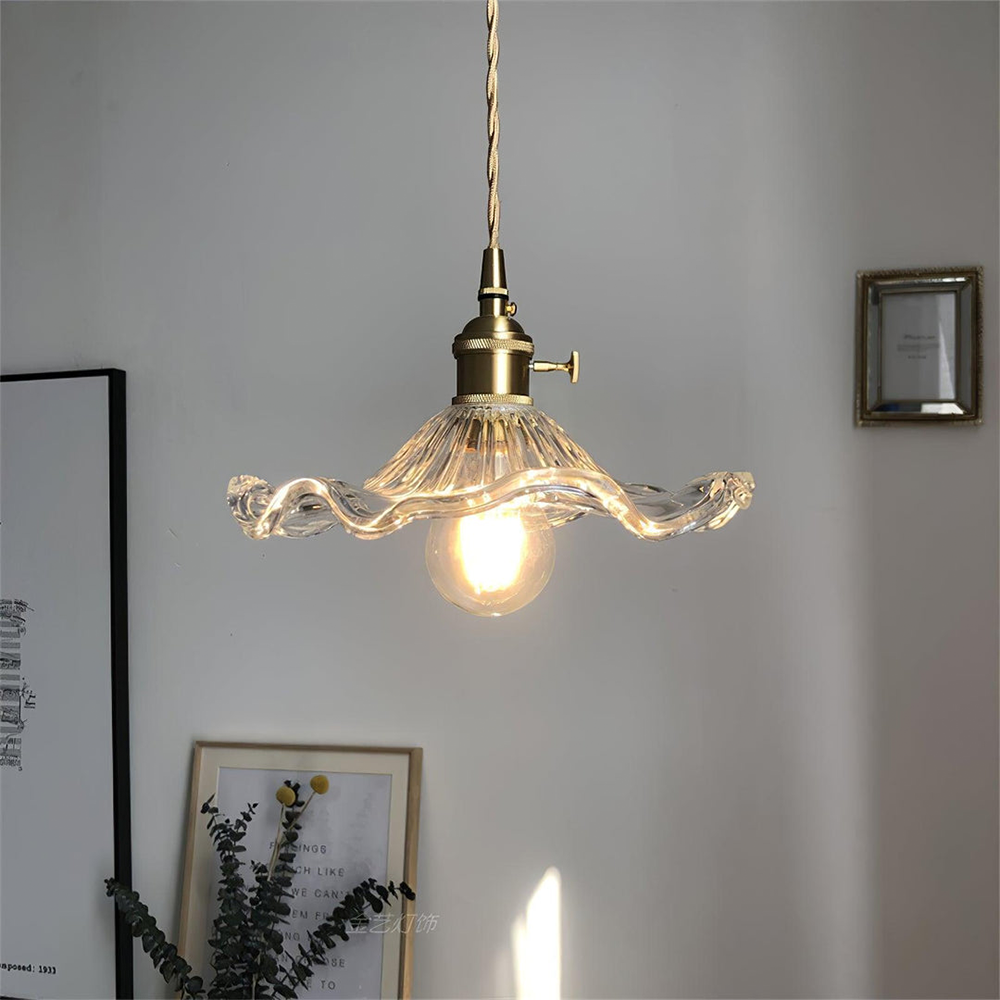 Contemporary Grass Flower Pendant Light 1-Light