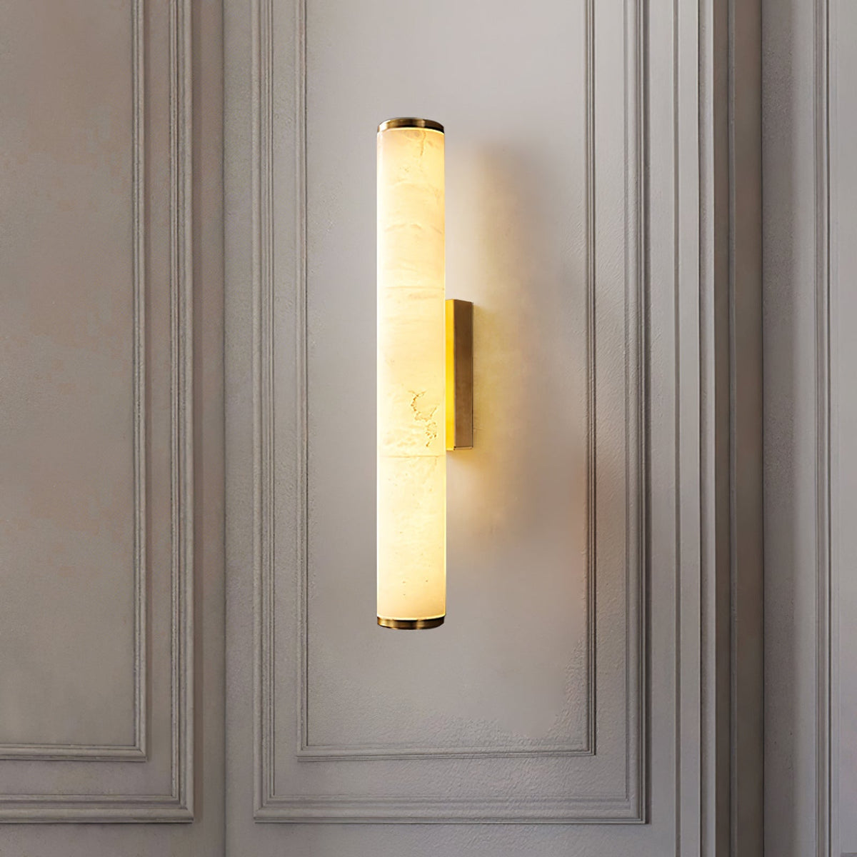 Contemporary Minimalist Spanish Marble Copper Wall Sconce LED 1-Light