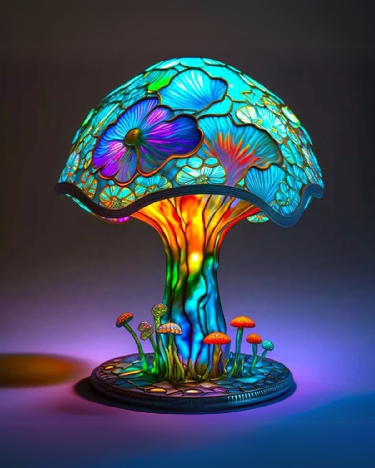 Vintage Mushroom Table Lamp LED 1-Light