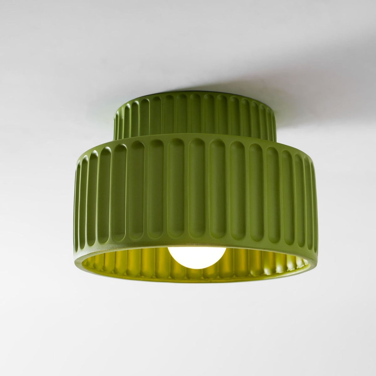 Modern Resin Semi-Flush Ceiling Light 1-Light