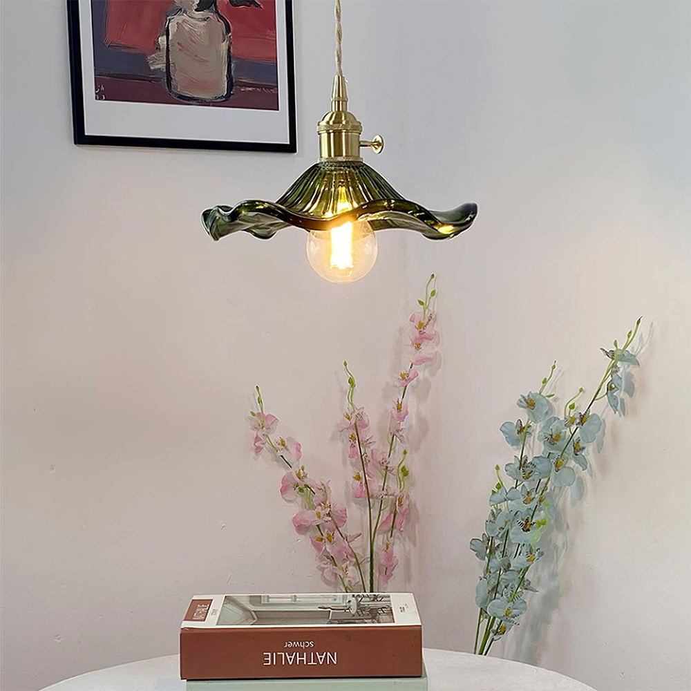 Contemporary Grass Flower Pendant Light 1-Light