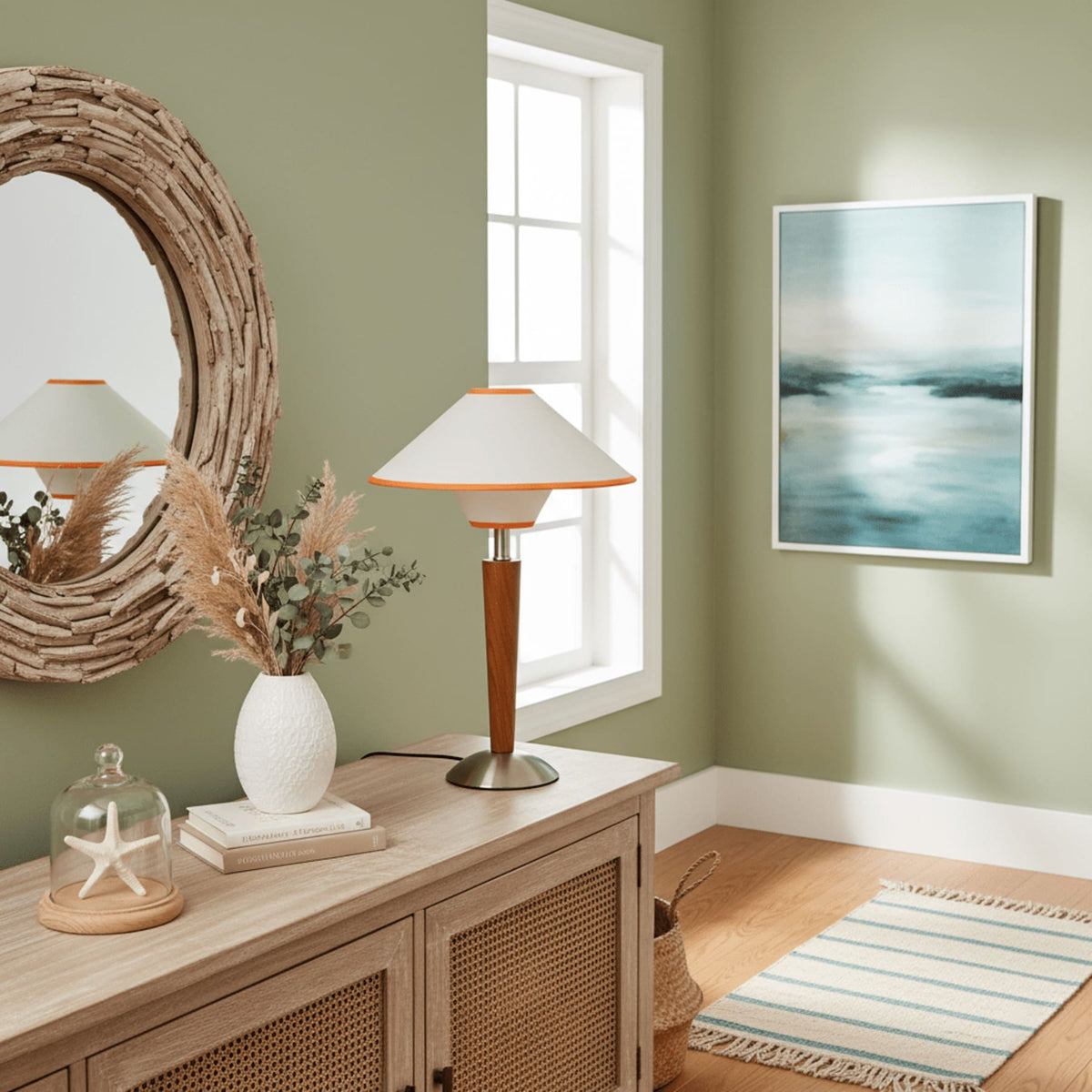 Modern Iron Shade Table Lamp 1-Light