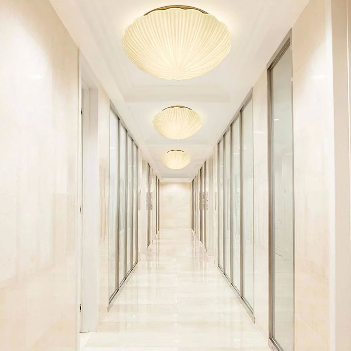 Modern Glass Flush Ceiling Light 1-Light