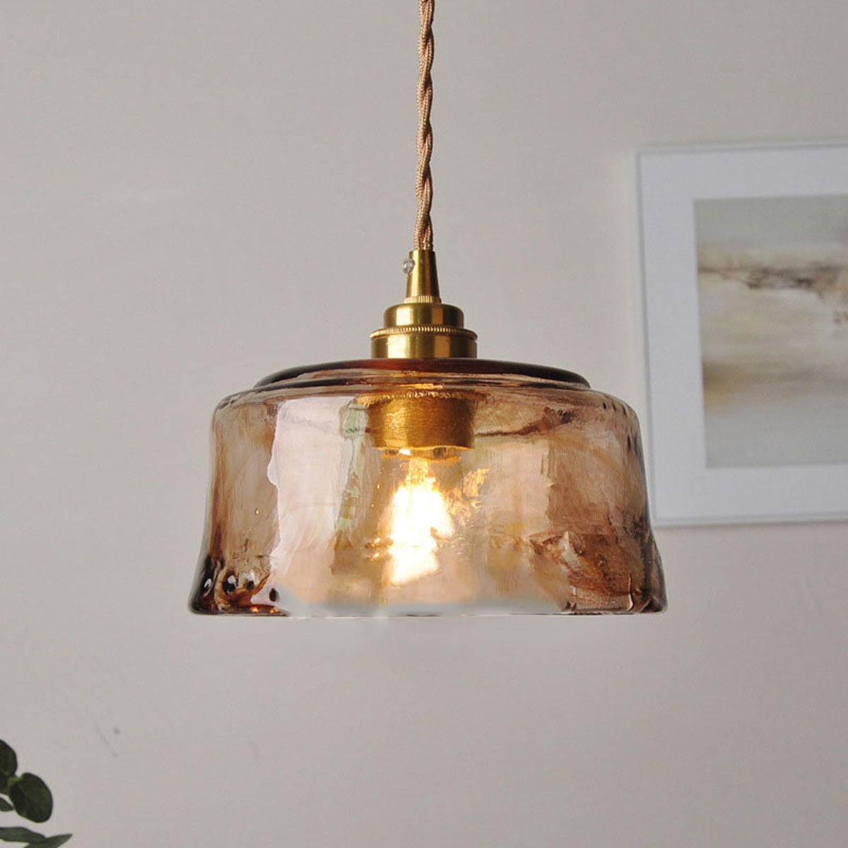 Modern Glass Pendant Light 1-Light
