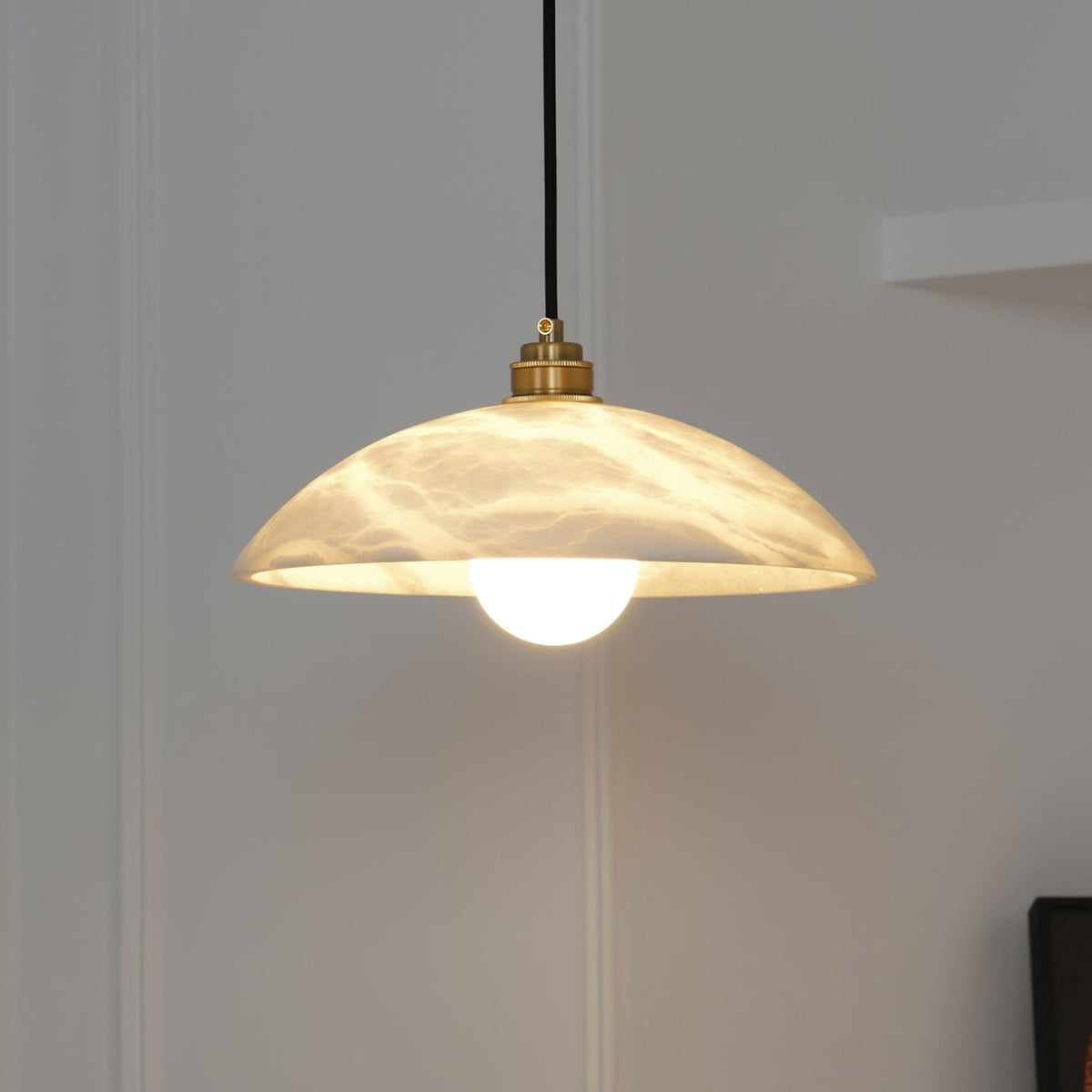 Modern Marble Copper Pendant Light 1-Light