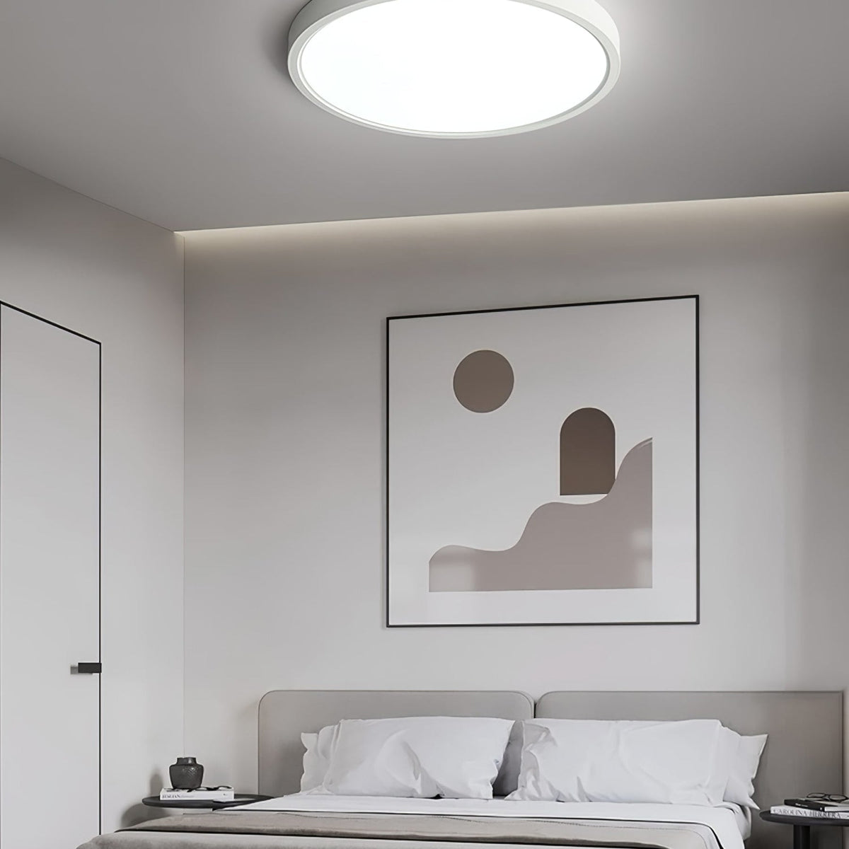 Minimalist Iron Slim Low-Profile Ceiling Light 1-Light