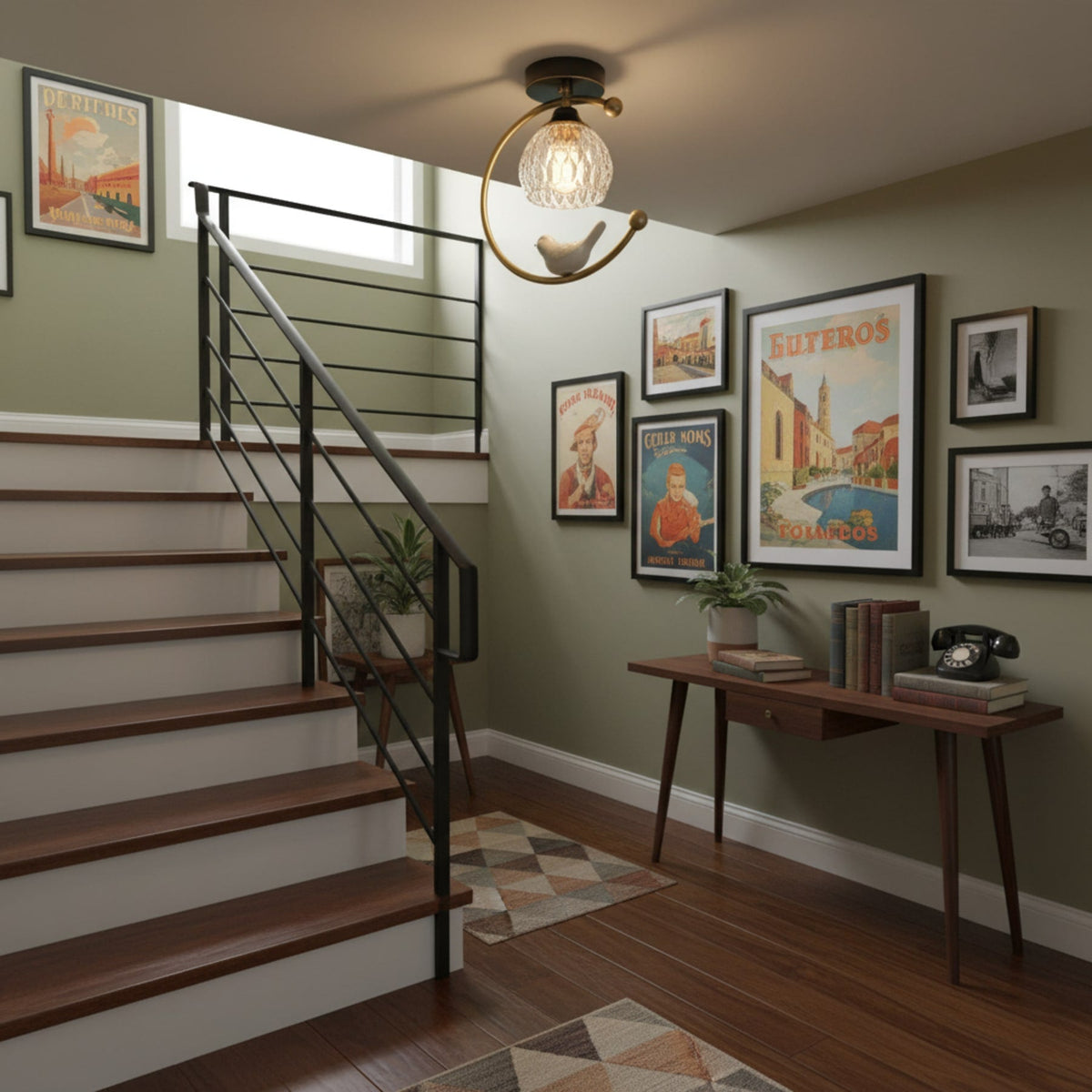 Modern Brass Solid Flush Ceiling Light 1-Light