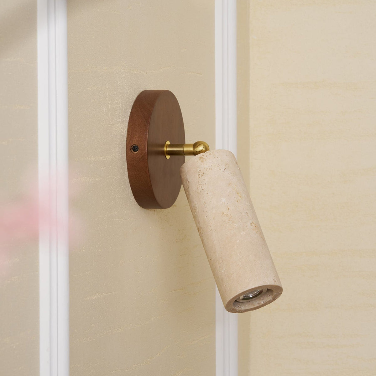 Modern Travertine Ø6.5 Wall Light 1-Light