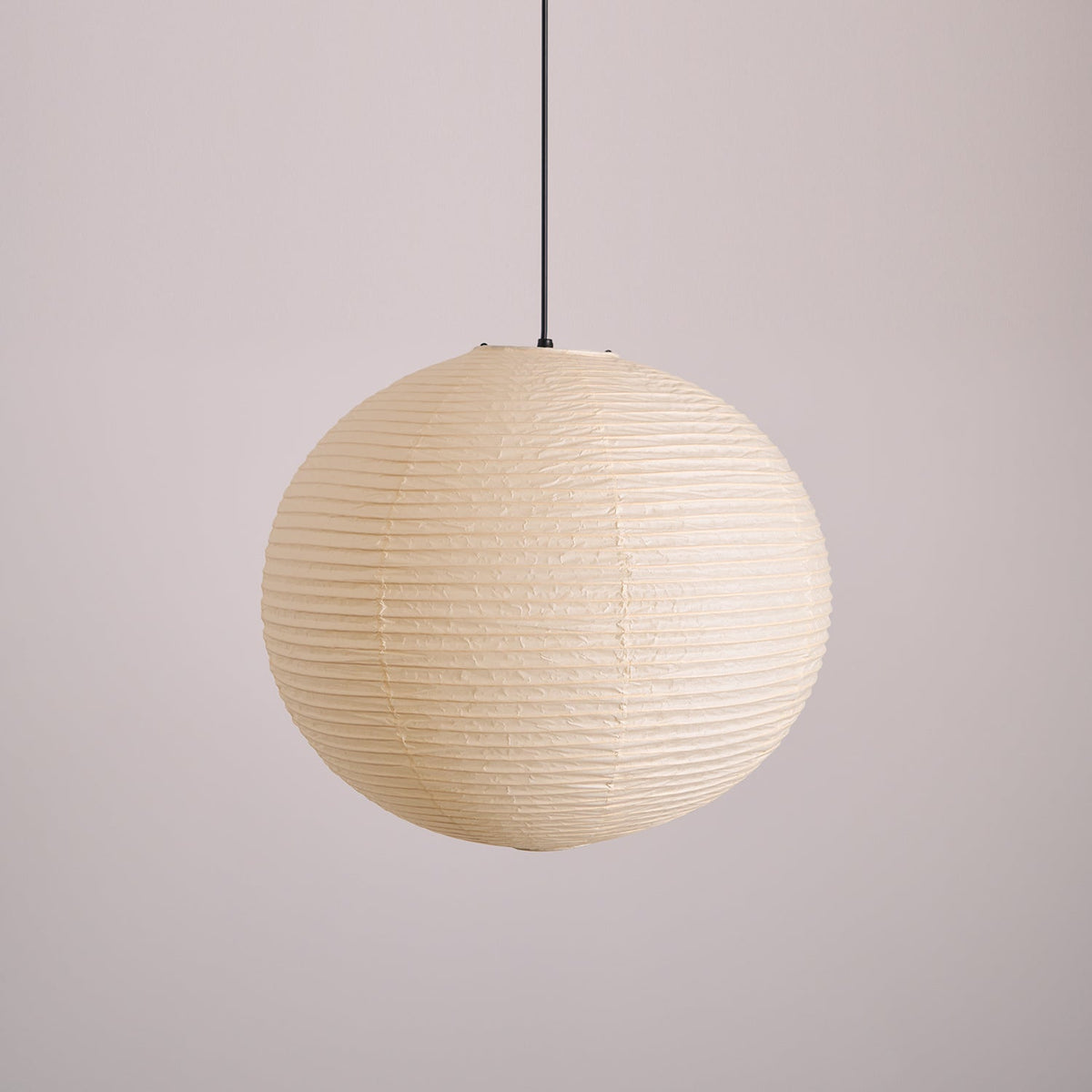 Contemporary Paper Ribbed Shade Pendant Light 1-Light