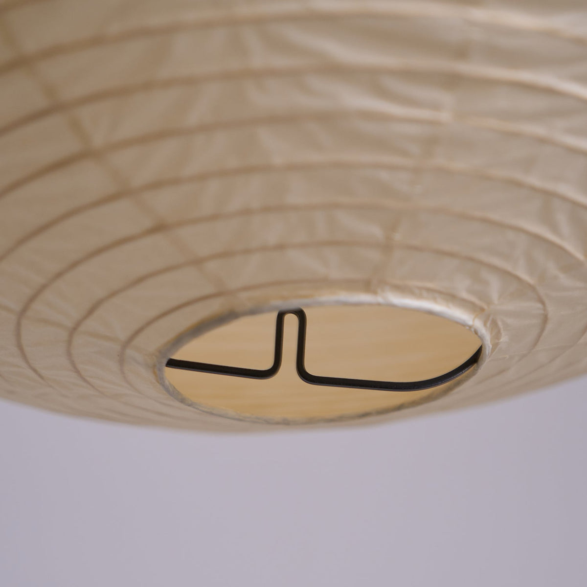 Contemporary Paper Ribbed Shade Pendant Light 1-Light