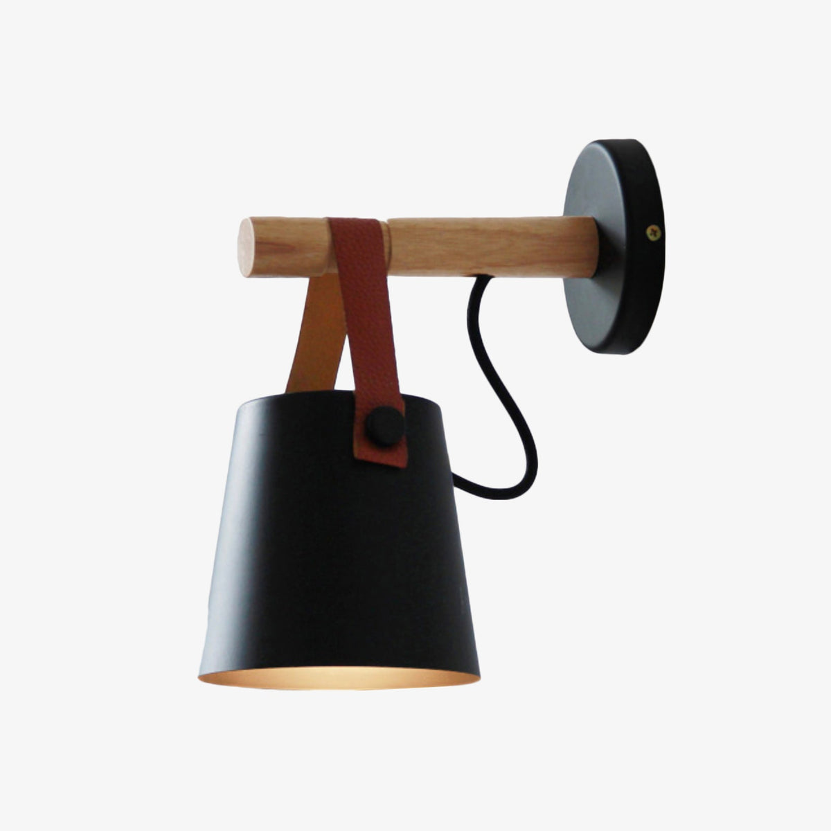 Contemporary Wood Strap Wall Light 1-Light