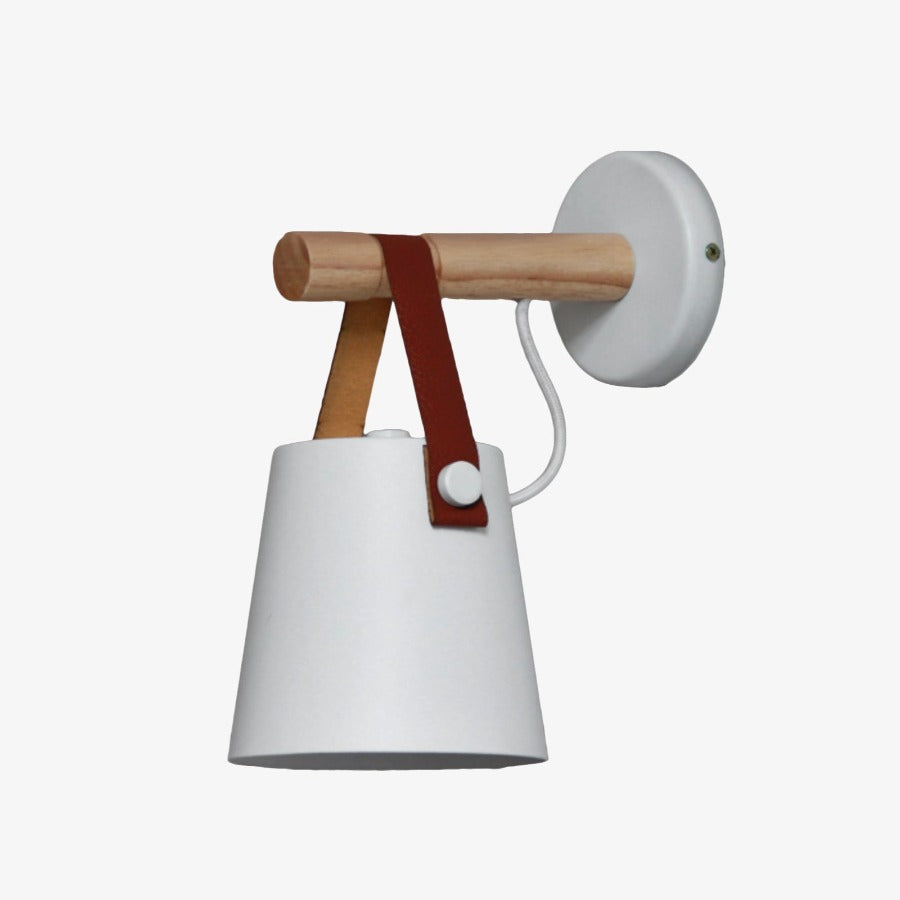 Contemporary Wood Strap Wall Light 1-Light