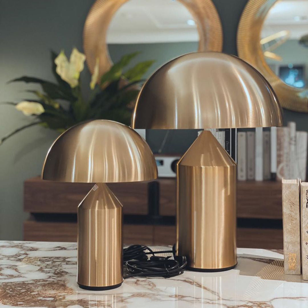 Contemporary Metal Sculptural Base Table Lamp 1-Light
