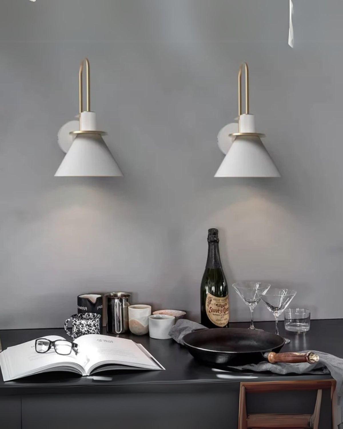 Contemporary Cone Wall Sconce 1-Light