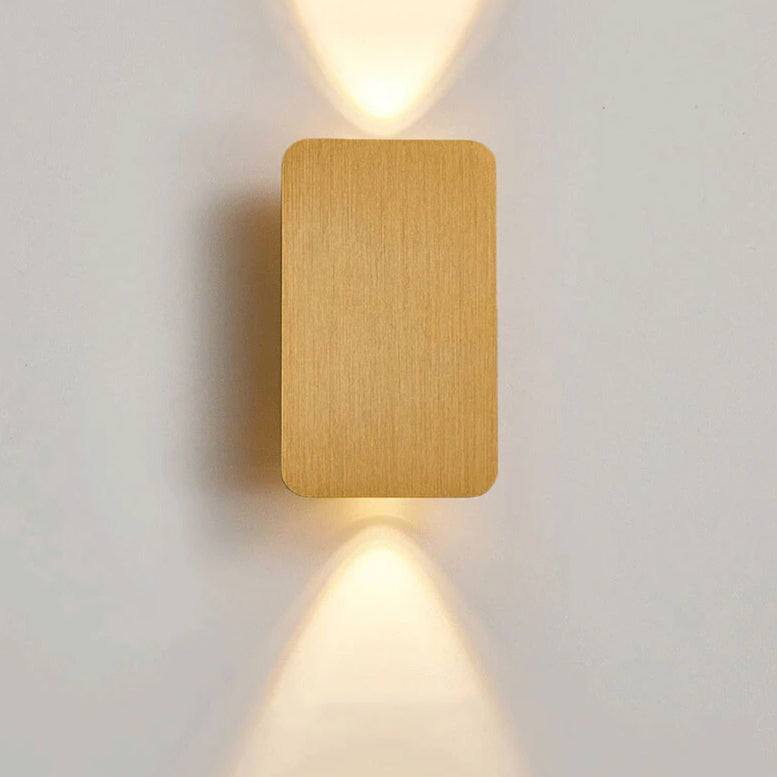 Scandinavian Minimalist Glass Rectangular LED Wall Sconce Light 2-light