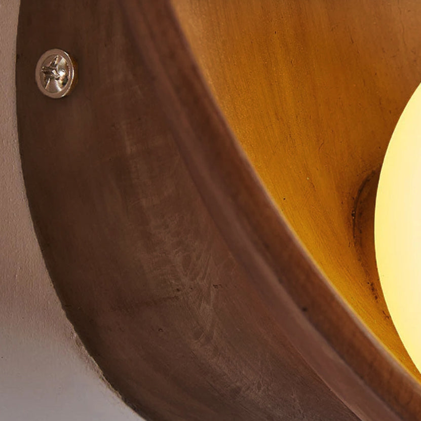 Contemporary Glass Round 1-Light Wall Sconce