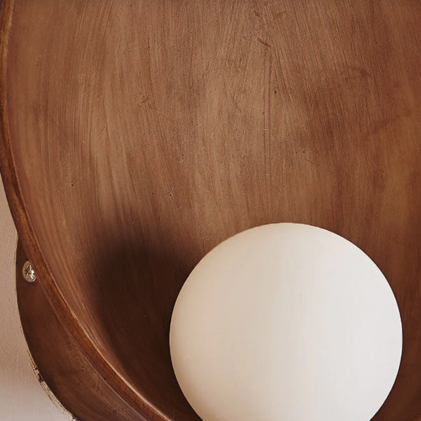 Contemporary Glass Round 1-Light Wall Sconce