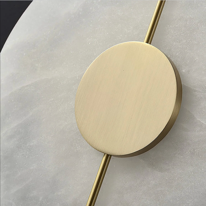 Modern Scandinavian Marble Round Wall Sconce LED 1-Light